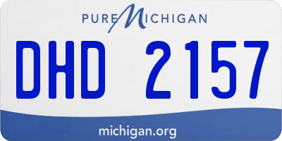 MI license plate DHD2157