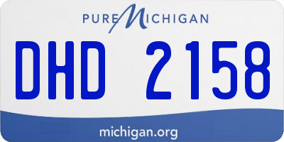 MI license plate DHD2158