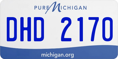MI license plate DHD2170