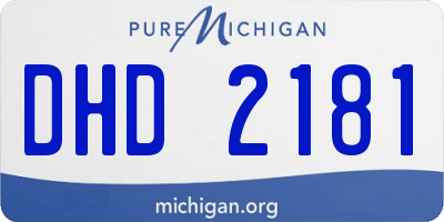 MI license plate DHD2181