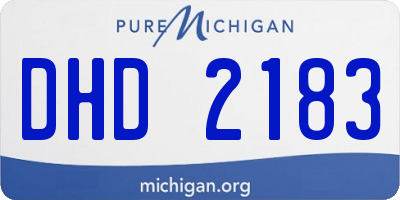 MI license plate DHD2183