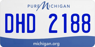 MI license plate DHD2188