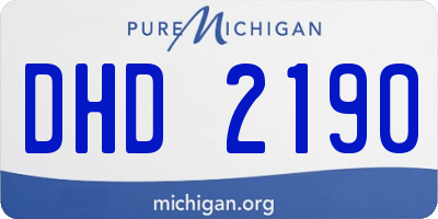 MI license plate DHD2190