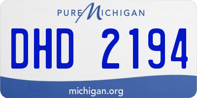 MI license plate DHD2194