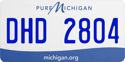 MI license plate DHD2804