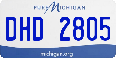 MI license plate DHD2805