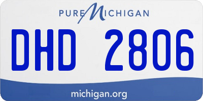 MI license plate DHD2806