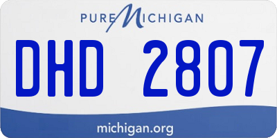 MI license plate DHD2807
