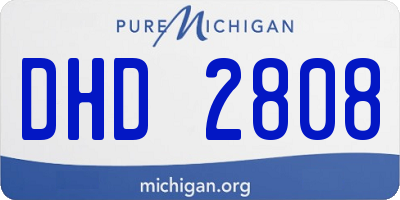 MI license plate DHD2808