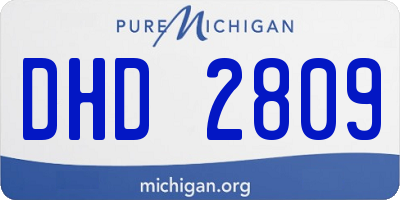 MI license plate DHD2809
