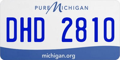 MI license plate DHD2810