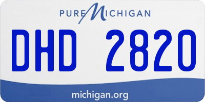 MI license plate DHD2820