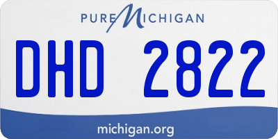 MI license plate DHD2822