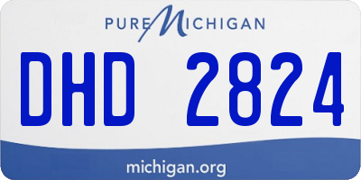MI license plate DHD2824