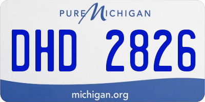 MI license plate DHD2826