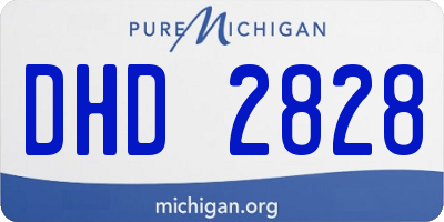 MI license plate DHD2828