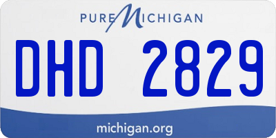 MI license plate DHD2829