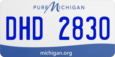 MI license plate DHD2830
