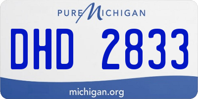 MI license plate DHD2833