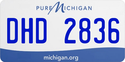 MI license plate DHD2836
