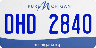 MI license plate DHD2840