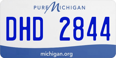 MI license plate DHD2844