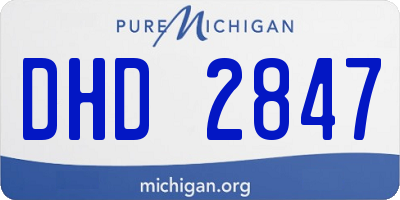 MI license plate DHD2847