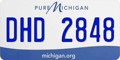 MI license plate DHD2848