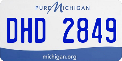MI license plate DHD2849