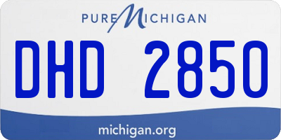 MI license plate DHD2850