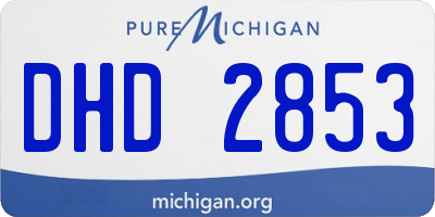 MI license plate DHD2853