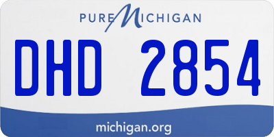 MI license plate DHD2854