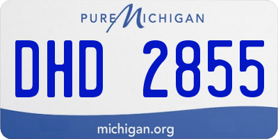 MI license plate DHD2855