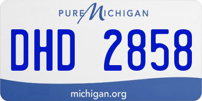 MI license plate DHD2858