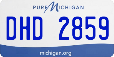 MI license plate DHD2859