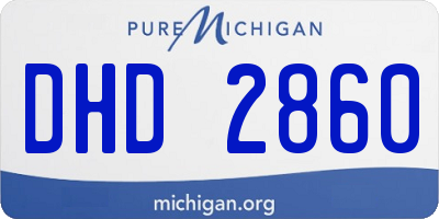 MI license plate DHD2860