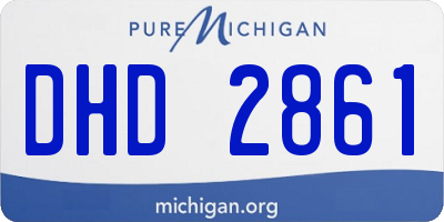 MI license plate DHD2861