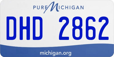 MI license plate DHD2862