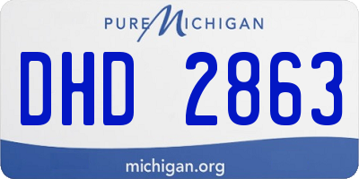 MI license plate DHD2863