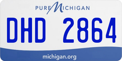 MI license plate DHD2864