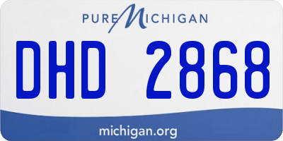 MI license plate DHD2868