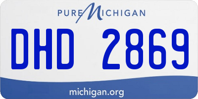 MI license plate DHD2869