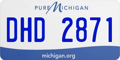 MI license plate DHD2871
