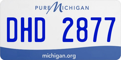 MI license plate DHD2877