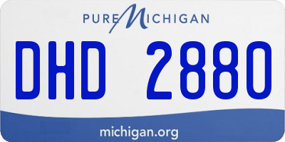 MI license plate DHD2880