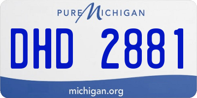 MI license plate DHD2881