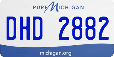 MI license plate DHD2882