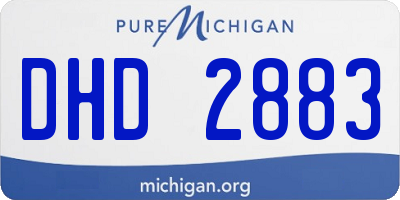 MI license plate DHD2883
