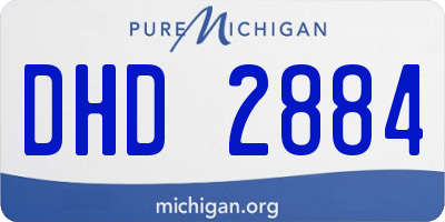 MI license plate DHD2884