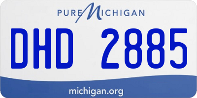 MI license plate DHD2885